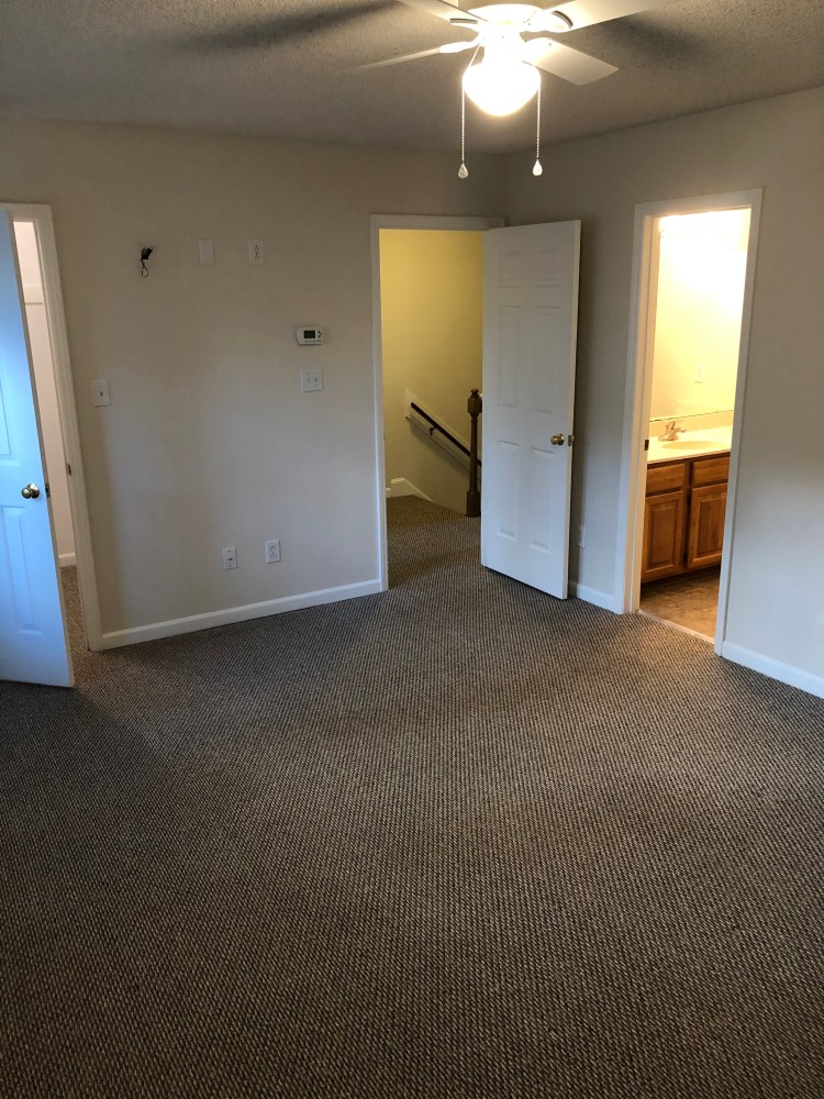 The second bedroom has its own private bathroom and a huge walk-in closet.