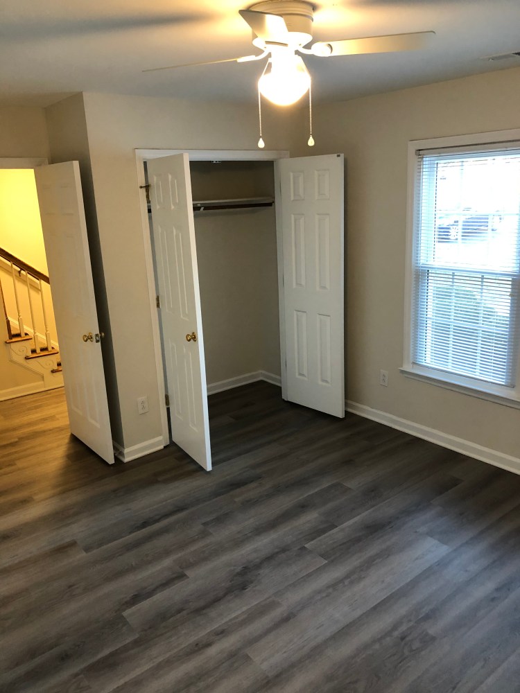 The main level bedroom has its own bathroom.