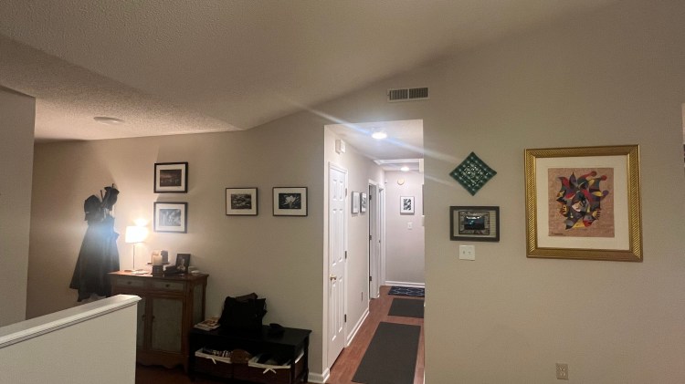 Hallway with artwork