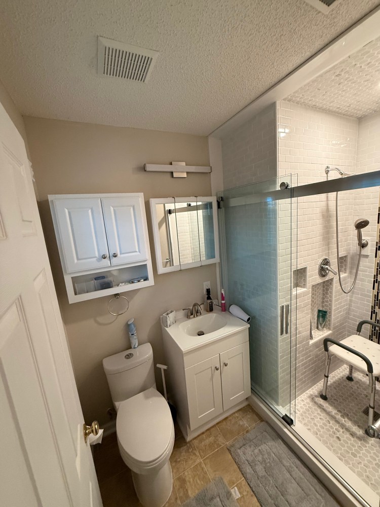 Bathroom with shower stall
